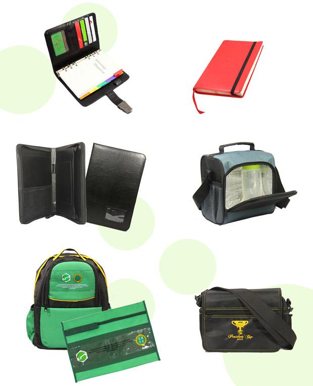 corporate giveaways : home and office companions, lunch boxes, planners, binders, diaries